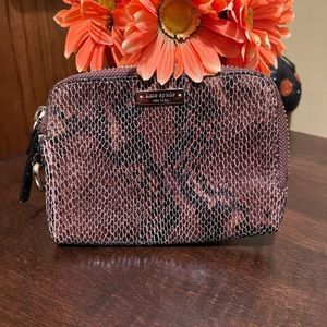 KATE SPADE BROWN SNAKESKIN STYLE WRISTLET PURSE